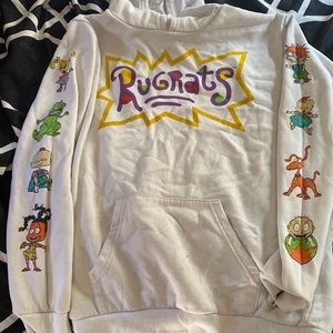 White Rugrats hoodie with all characters